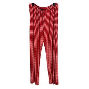 ASOS DESIGN Pajama Pants Womens Large Red White Stripe Jersey Lounge Relaxed
